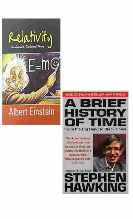 2 Book Set Collection Relativity + Brief History Of Time