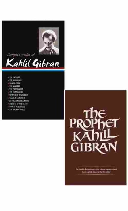 2 Book Set Collection Collected Works of Kahlil Gibran + The Prophet