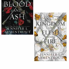 2 Book Set Collection From Blood and Ash + A Kingdom of Flesh and Fire
