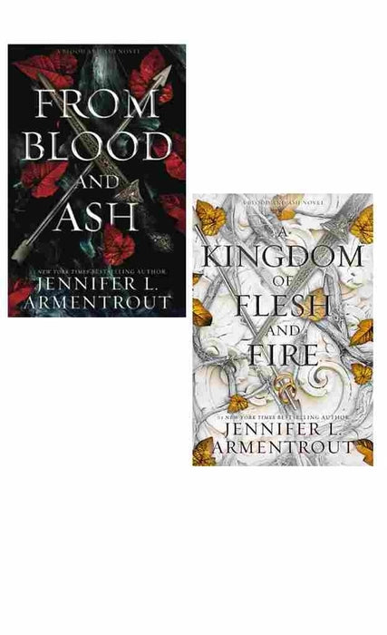 2 Book Set Collection From Blood and Ash + A Kingdom of Flesh and Fire