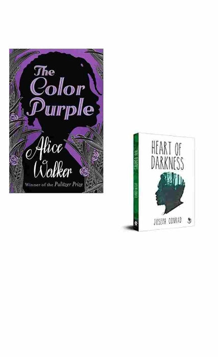 2 Book Set Collection The Color Purple + Heart of Darkness