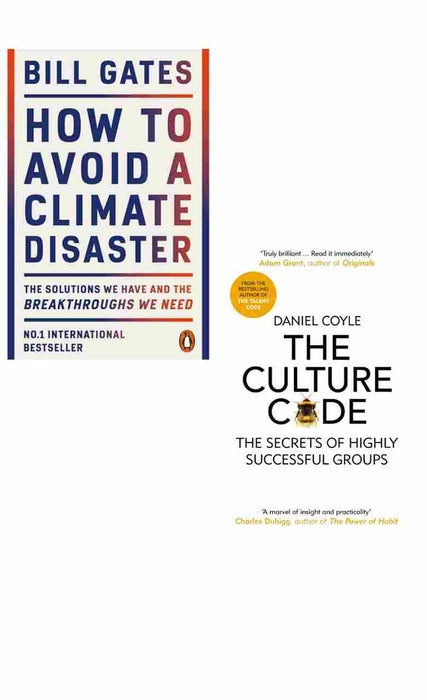 2 Book Set Collection How to Avoid a Climate Disaster + The Culture Code