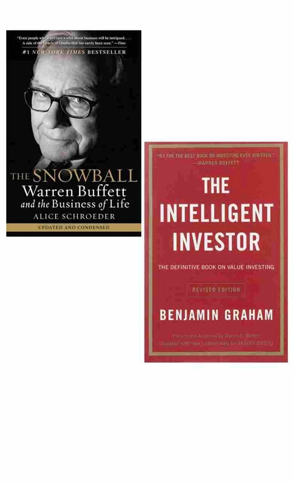 2 Book Set Collection The Snowball + The Intelligent Investor