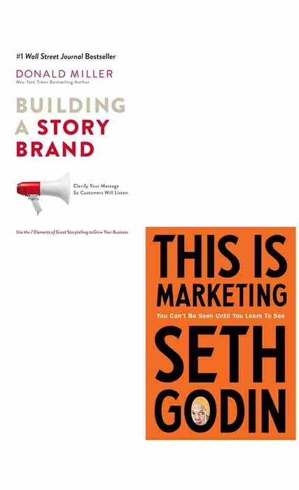 2 Book Set Collection Building a Story Brand + This is Marketing