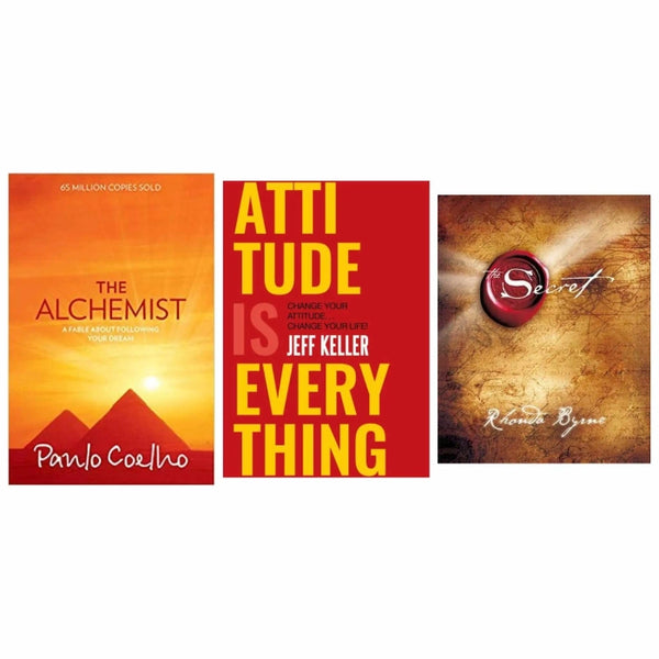 3 book set ( The alchemist , Attitude is everything, The secret )