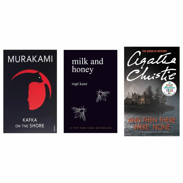 3 Book Set Special Collection (Kafka on the Shore, And then there were none, Milk and Honey)