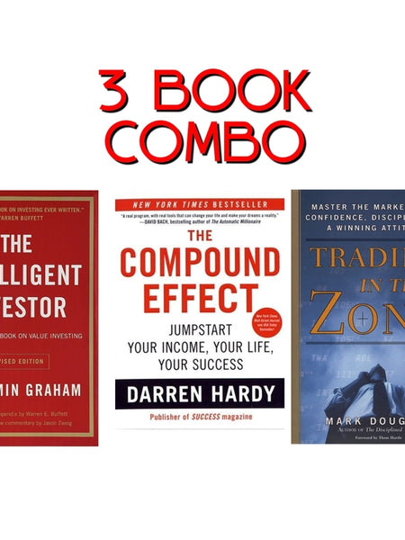 3 book combo the compound effect, Trading in the zone and the intelligent investor
