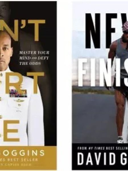 2 Book Set Collection Never Finished + Cant Hurt Me: Master Your Mind and Defy the Odds