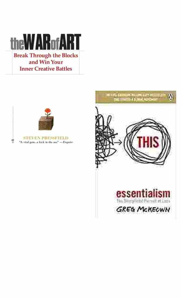 2 Book Set Collection War Of Art + Essentialism