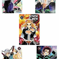 5 Book Set Demon Slayer Manga Collection (Volumes 6-10, Paperback English)