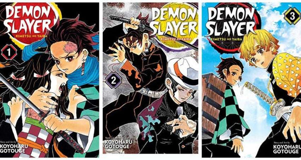 3 Manga Books Set Collection  Demon Slayer vol. 01 + Demon Slayer vol. 02 + Demon Slayer vol. 03 (Paperback) - Koyoharu Gotouge