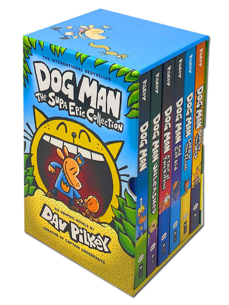 Dog Man 1-6: The Supa Epic Collection: From the Creator of Captain Underpants: Dog Man / Dog Man Unleashed / Dog Man A Tale of Two Kitties / Dog Man ... Lord of the Fleas / Dog Man Brawl of the Wild by Dav Pilkey