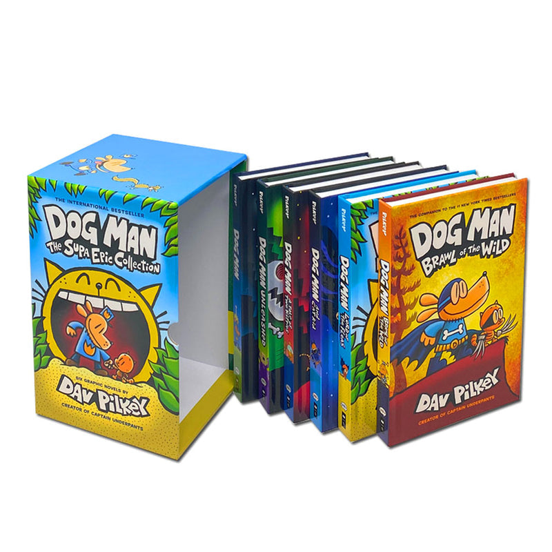Dog Man 1-6: The Supa Epic Collection: From the Creator of Captain Underpants: Dog Man / Dog Man Unleashed / Dog Man A Tale of Two Kitties / Dog Man ... Lord of the Fleas / Dog Man Brawl of the Wild by Dav Pilkey