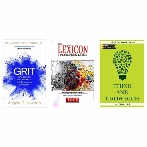 Mindset Mastery Collection: "Grit," "Lexicon," and "Think and Grow Rich"