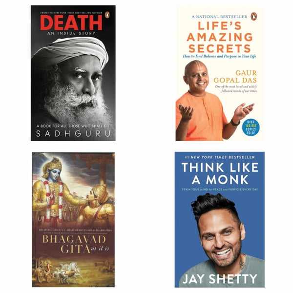 Enlightenment Collection:  4-Book Set for Spiritual Growth and Wisdom Death , Life's amazing secrets , Bhagwad Geeta , Think like a monk