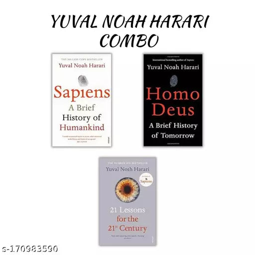 3  Book set Harari's Trilogy Collection Sapiens + Homo deus + 21 Lessons for 21st Century