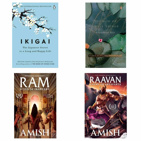 Ikigai, The God of Small Things, Ram, Raavan - A Thoughtful 4-Book Set