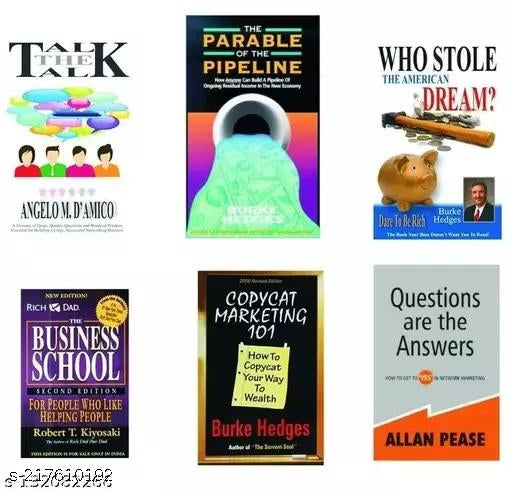 The Parable of the Pipeline Set of 6 Books - Rich dad the business school +Copycat Marketing +Question are the answer + The parable of the pipeline+Talk the talk