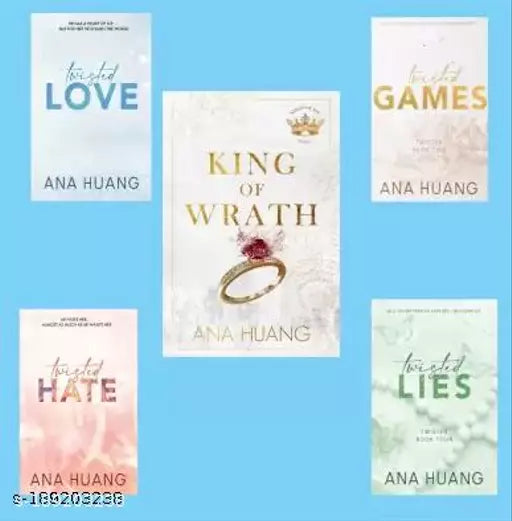 Ana huang combo 5 book set twisted love. , twisted games , twisted hate , twisted lies and king of wrath