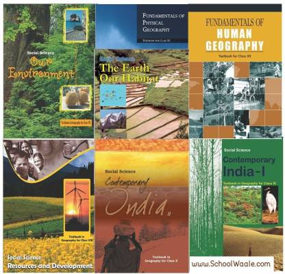 NCERT Class VI to XII Geography English medium combo