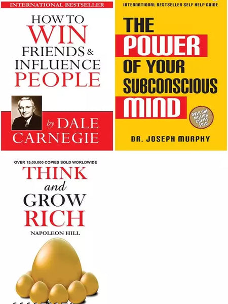 3 Books Set Collection The Power of your Subconscious Mind + How to Win Friends And Influence People + Think And Grow Rich