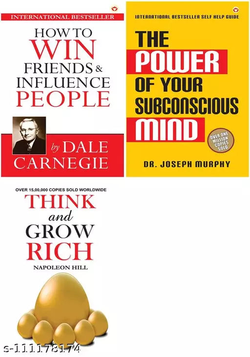 3 Books Set Collection The Power of your Subconscious Mind + How to Win Friends And Influence People + Think And Grow Rich