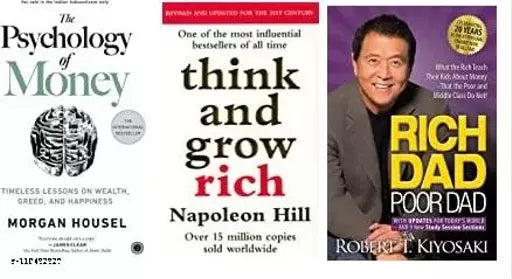 3 book set Think and grow rich + The Psychology of Money + Rich Dad Poor Dad