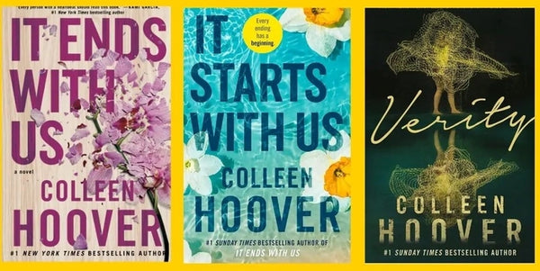 Colleen Hoover 3-Book Set - "It Ends with Us," "It Started with Us," "Verity" - A Trio of Captivating Stories Redefining Love and Resilience