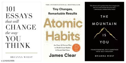 3 book set  (Atomic habit , mountain is you , 101 essays that will change the way you think)