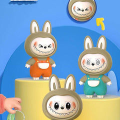 Labubu Pendant Trendy Play Rotating Face Changing Decompression Toys Keychains