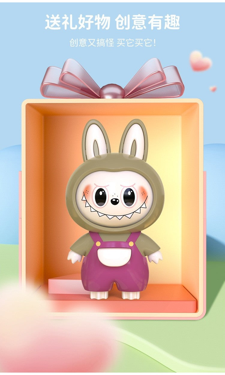 Labubu Pendant Trendy Play Rotating Face Changing Decompression Toys Keychains