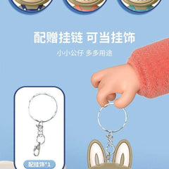Labubu Pendant Trendy Play Rotating Face Changing Decompression Toys Keychains