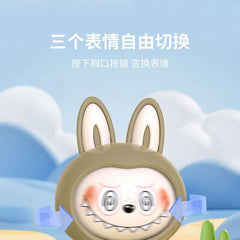 Labubu Pendant Trendy Play Rotating Face Changing Decompression Toys Keychains