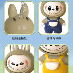 Labubu Pendant Trendy Play Rotating Face Changing Decompression Toys Keychains