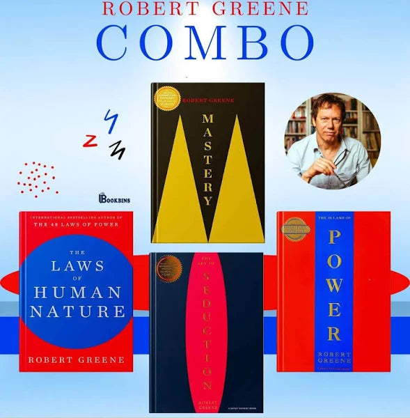 Robert Greene Combo : The Laws Of Human Nature, Power, Mastery & Art Of Seduction