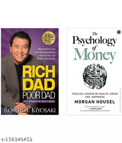 2 Book Set Psychology of  money rich dad poor dad